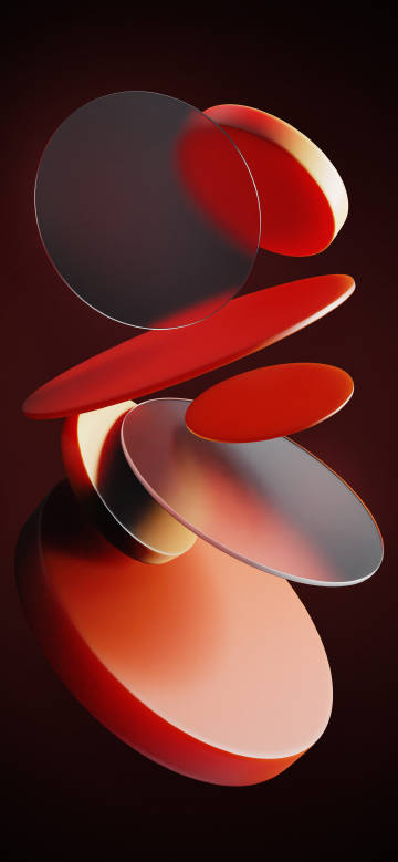 Suspended circular abstract phone wallpaper