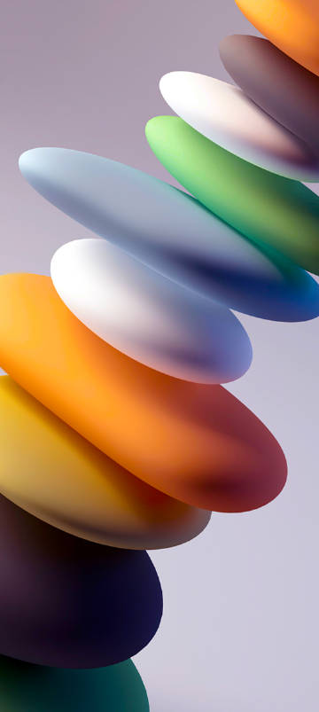Colorful oval abstract art