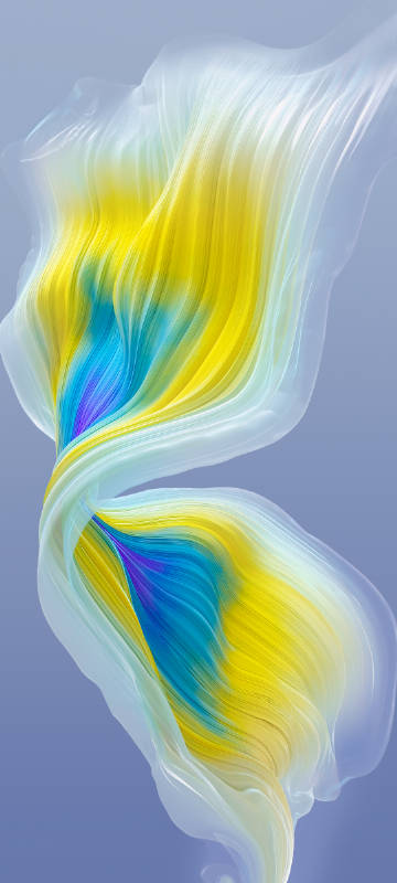 Yellow tone color flow abstract art