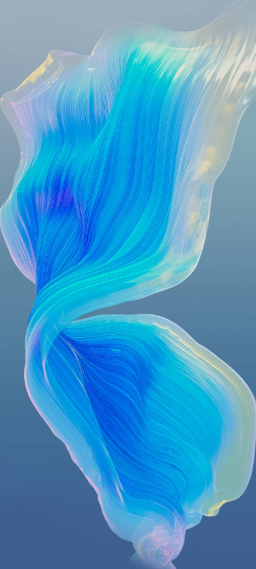 Blue toned color flow abstract art