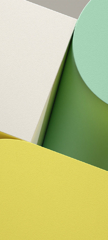 Geometric objects of different colours and shapes phone wallpaper