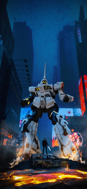 The Mech Giant in the City Ruins