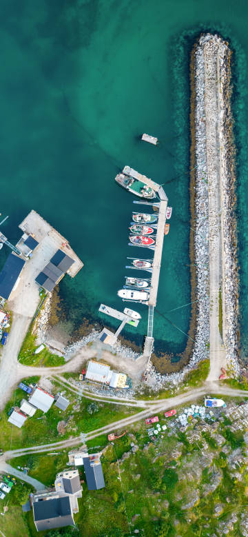 Overlooking seaside pier