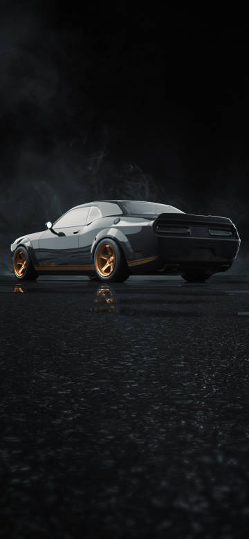 Cool Car in the Dark Night