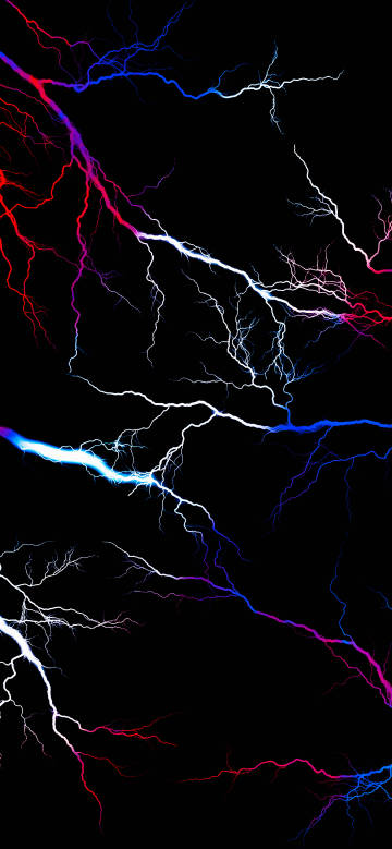Interwoven Colorful Lightning