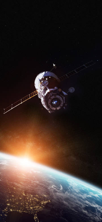Space station above earth