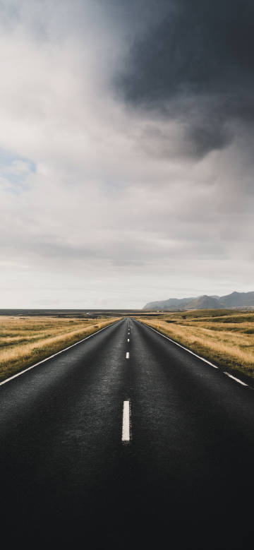 Road in the Wilderness under Clouds