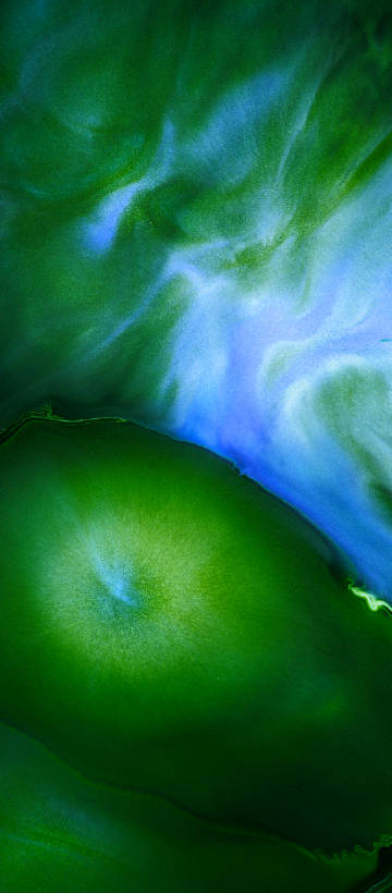 Blended Green and Blue Colorful Flowing Patterns