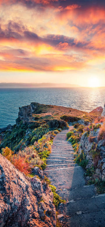 Gorgeous Sunset by the Cliff