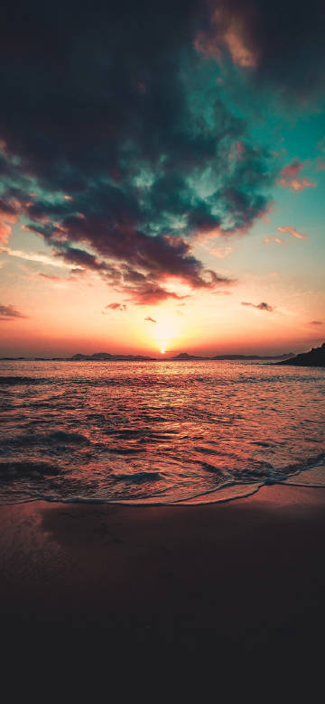 Dusk with Clouds Reflecting on the Sea