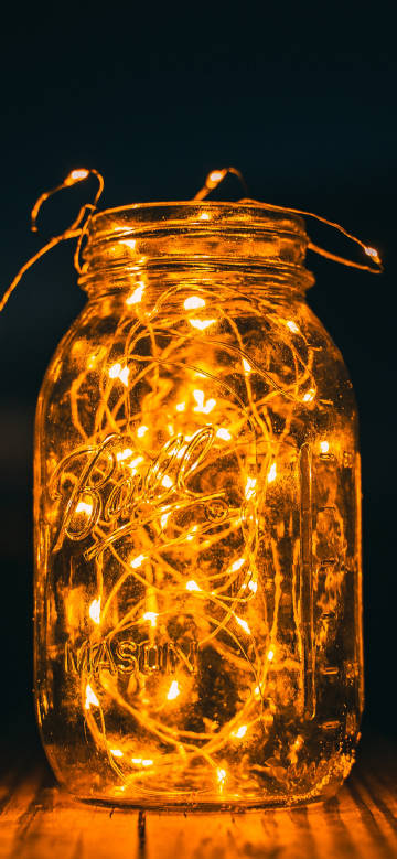 Bottle with glowing lights