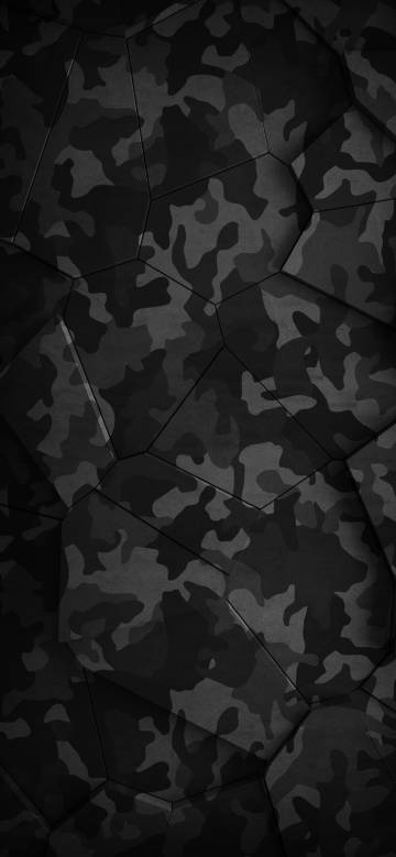Unique geometric black camouflage texture