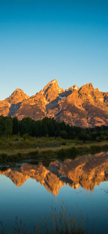 Sunrise view of the Grand Tetons, USA