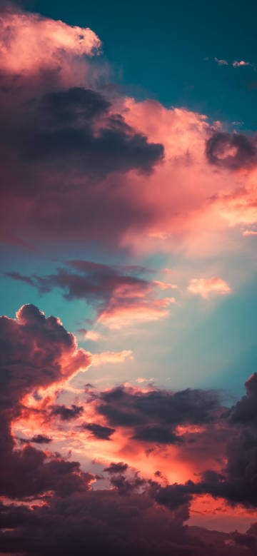 Dreamy clouds in the gorgeous glow