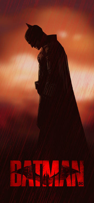 Batman in meditation in the rain