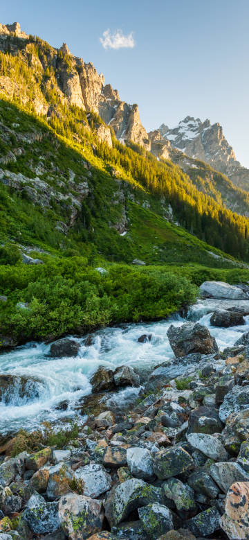 Stream at the bottom of the mountain