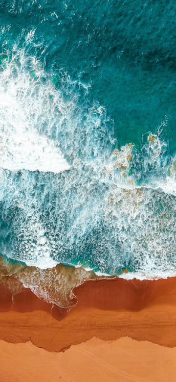 Blue Sea's White Waves