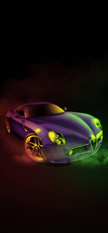 Purple super cool sports car