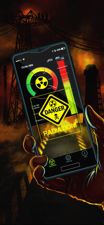 Dangerous radiation warning