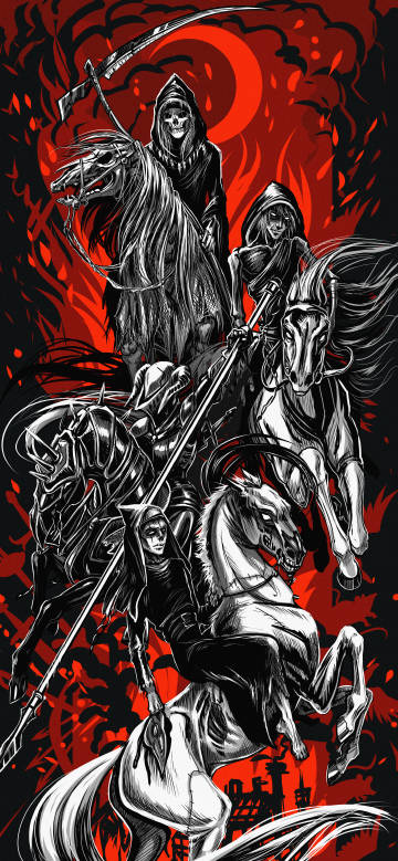 Dark Riders on Horseback