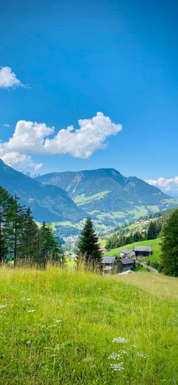 Green mountains and valleys
