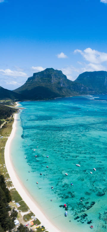 Beauty of Blue Sea and Green Mountains