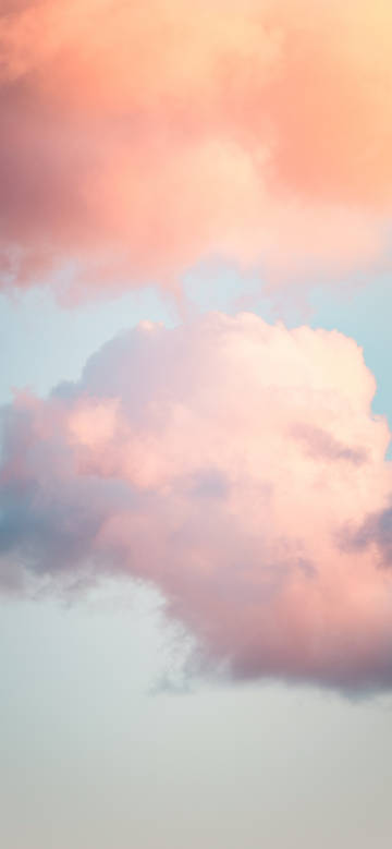 Clouds of soft colors in the sky