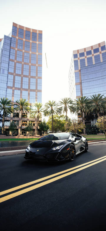 Black Sports Car on Avenue