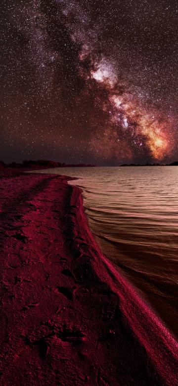 Seaside under the nebulae