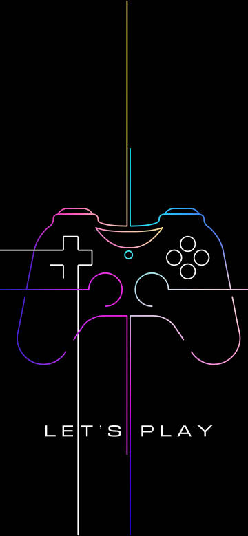 Line drawing of a gamepad LET'S PLAY