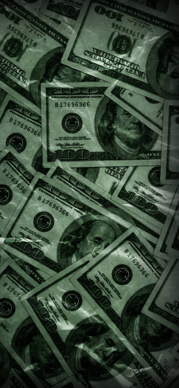 Large collection of $100 bills