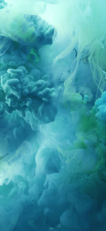 Blue-green smoke abstract visualization