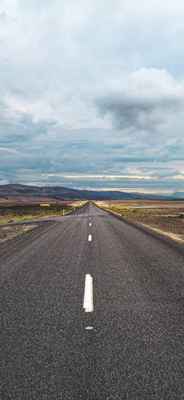 Road in the vast wasteland