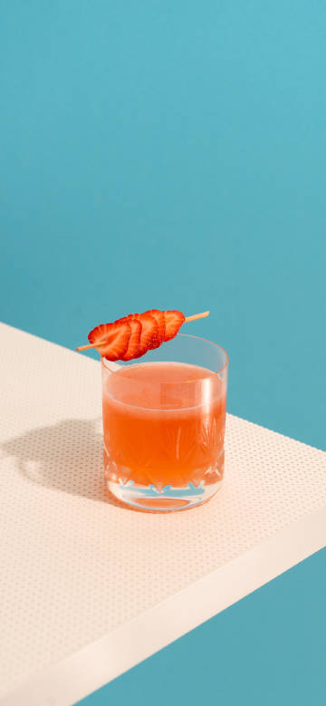 Refreshing strawberry-orange drink for summer