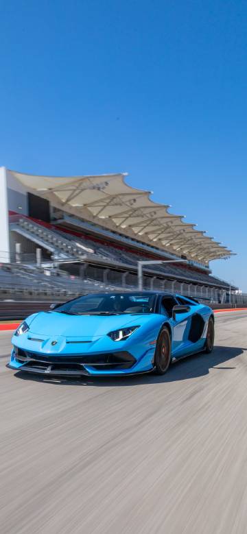 Lamborghini racing on the track