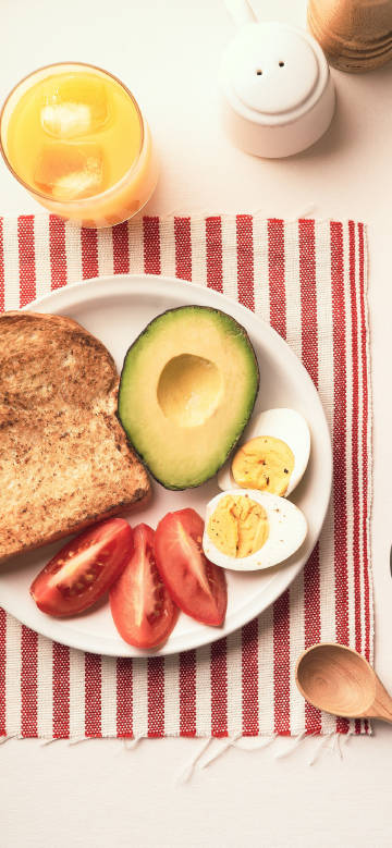 Vigorous and healthy breakfast set