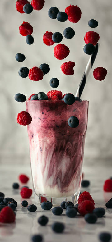 Appealing beverage made with fresh berries