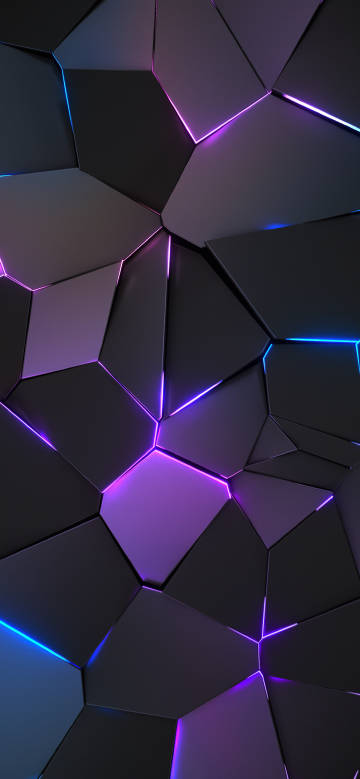 Irregular glowing polygonal background
