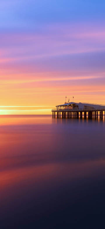 Tranquil and beautiful sunset view on the beach