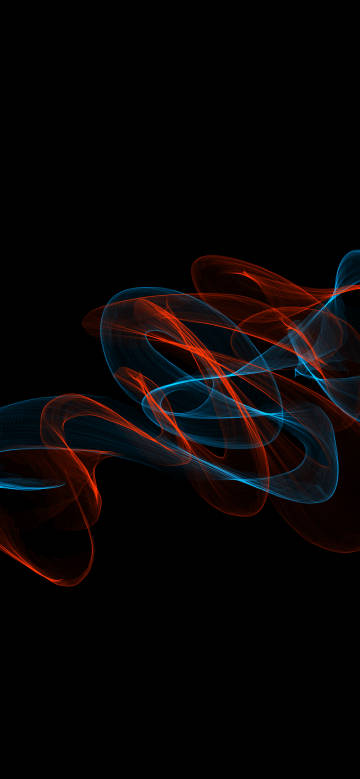 Dynamic red and blue lines on a black background