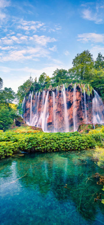 Stunning waterfall Surrounded by green forests
