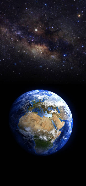 Beautiful earth under the stars