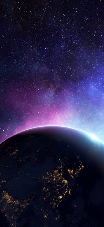 Earth's light amidst the nebula