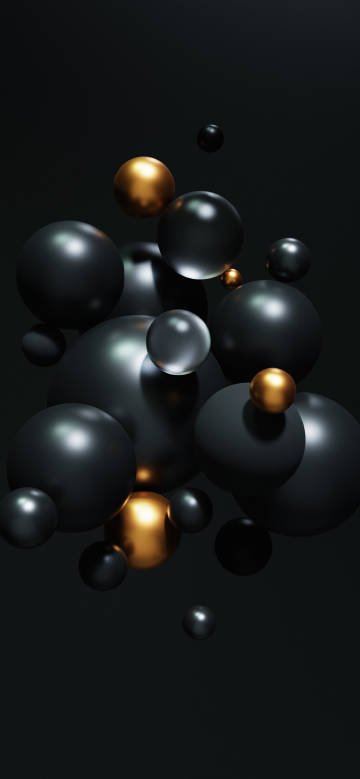 Metallic spheres in a mysterious space