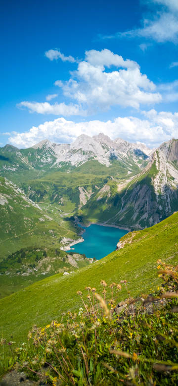 Mountains under blue sky