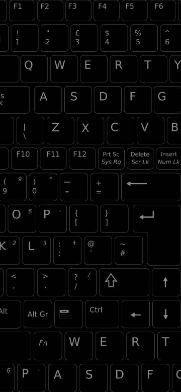 Simple and practical black keyboard