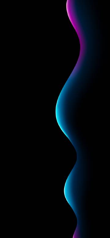 Colorful wave shadows on black background