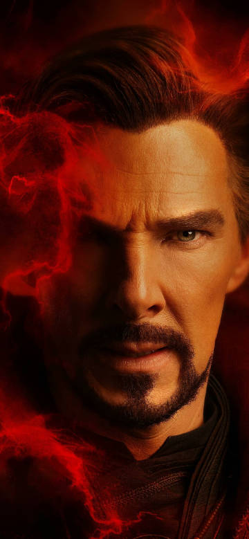 Doctor strange under scarlet magic power