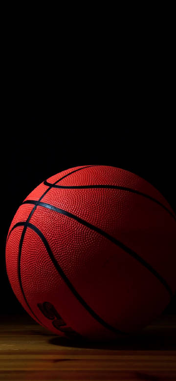 Basketball on dark background
