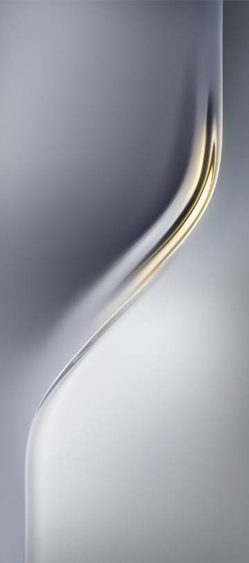 Flowing curves with golden luster on grey background